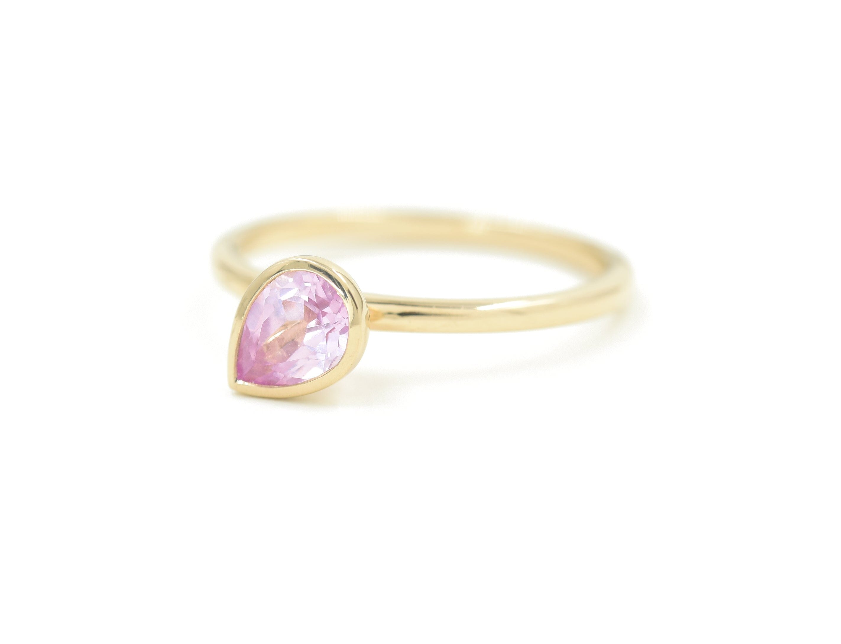 Pink Pear Cut Jollie Ring Rings - BONDEYE JEWELRY ®
