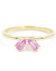 Pink Sapphire Flower Petal Ring Rings - BONDEYE JEWELRY ®