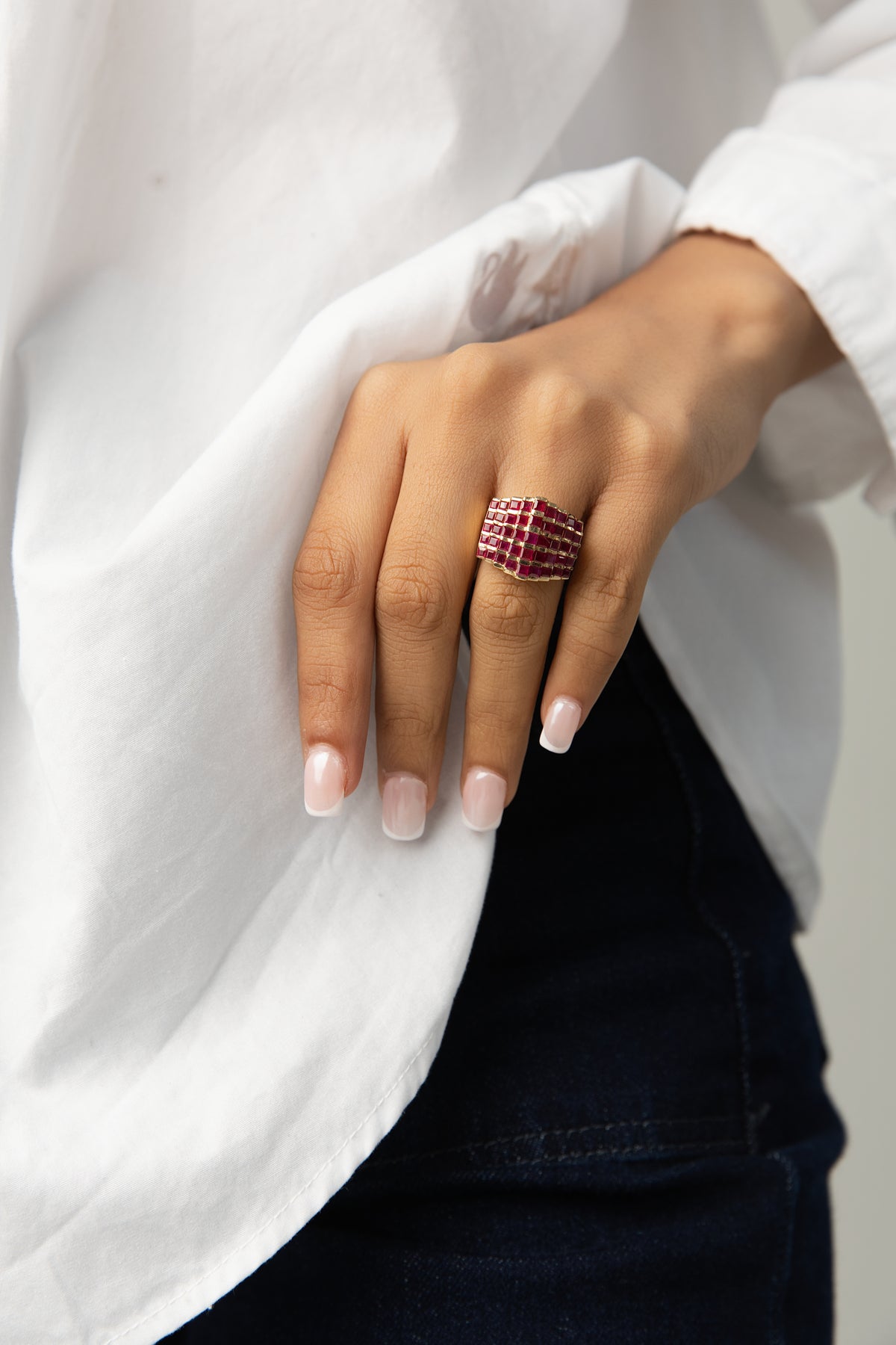 Princess Cut Ruby Ring - BONDEYE JEWELRY ®