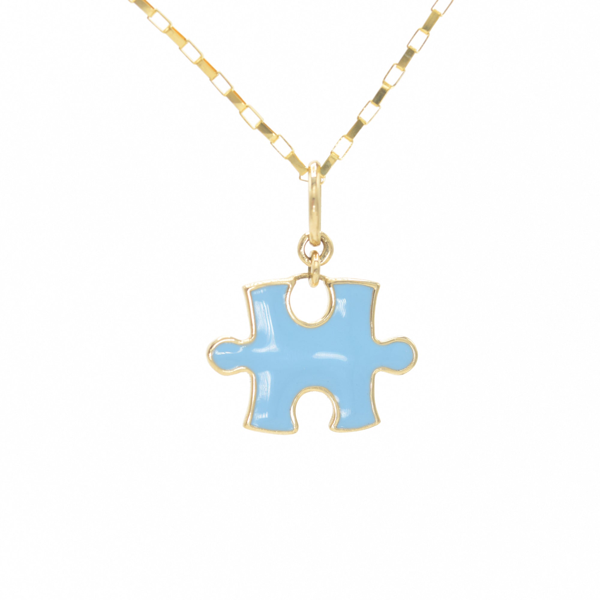 Blue Puzzle Pendant