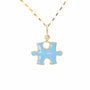 Blue Puzzle Pendant