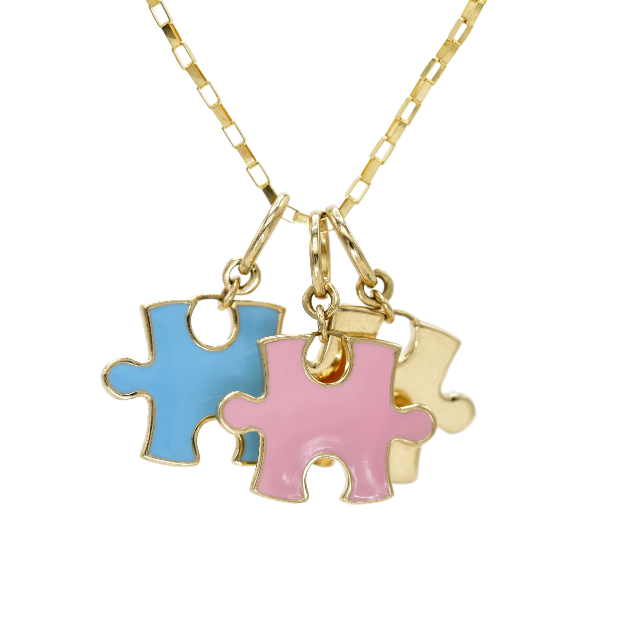 Solid Gold Puzzle Pendant