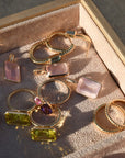Rose Quartz Emerald Cut Jollie DETACHABLE Pendant Only Pendants - BONDEYE JEWELRY ®