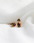 Ruby Cabochon Teardrop Studs