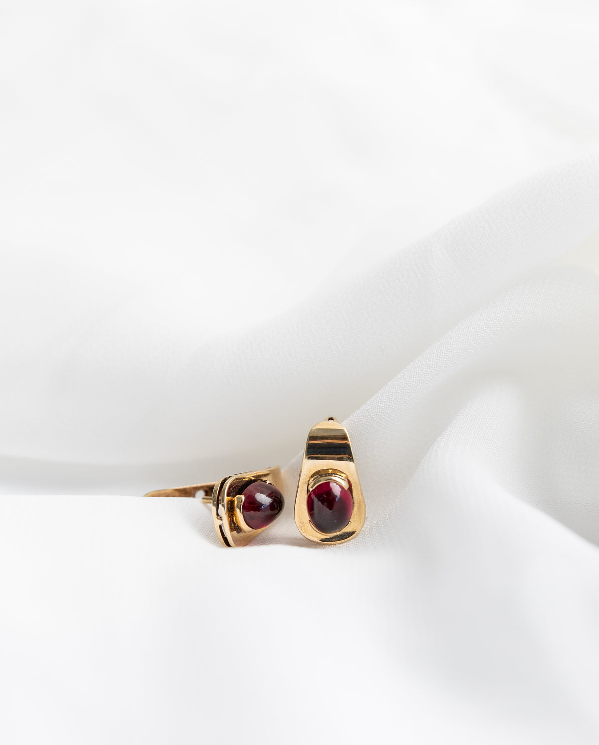 Ruby Cabochon Teardrop Studs - BONDEYE JEWELRY ®