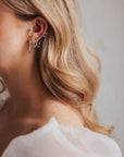 Silver Ice Clip Hoops Earrings - BONDEYE JEWELRY ®