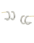 Textured Double Hoops Earrings Earrings - BONDEYE JEWELRY ®