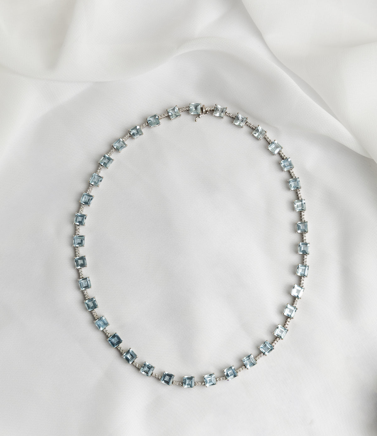 The Aquamarine Riviera Necklace - BONDEYE JEWELRY ®