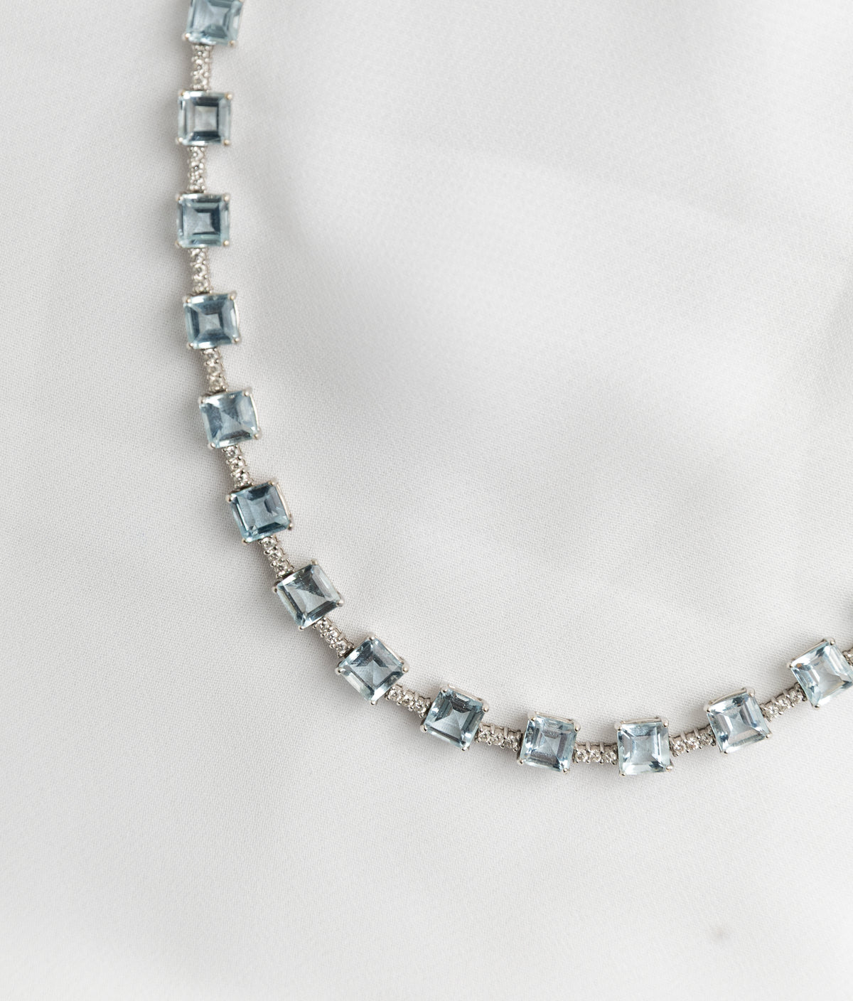The Aquamarine Riviera Necklace - BONDEYE JEWELRY ®