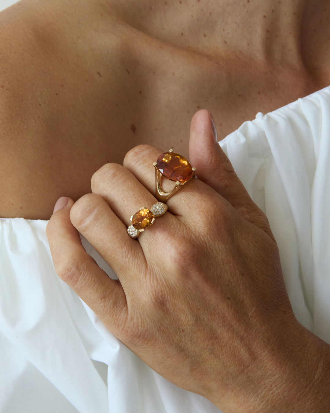 The Citrine Honeycomb Ring - BONDEYE JEWELRY ®