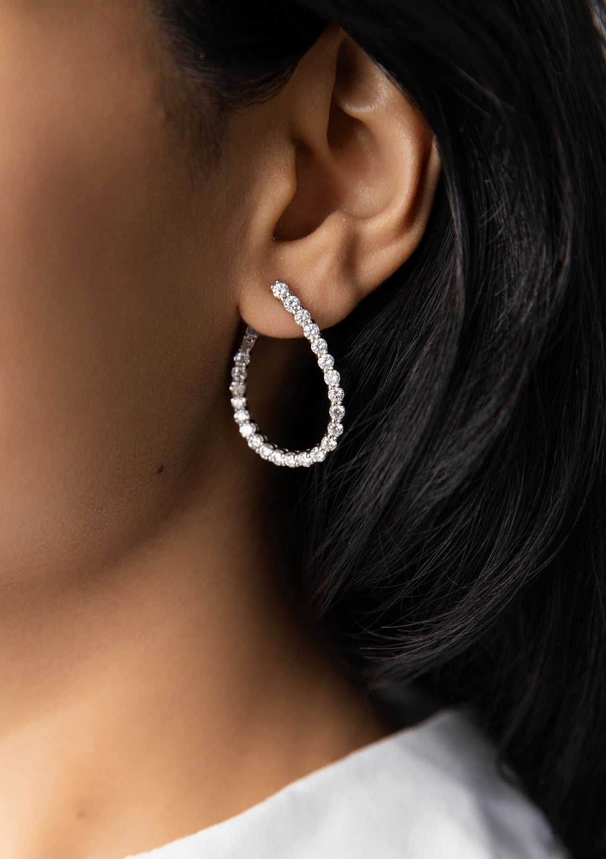 The Eclipse Diamond Hoops - BONDEYE JEWELRY ®