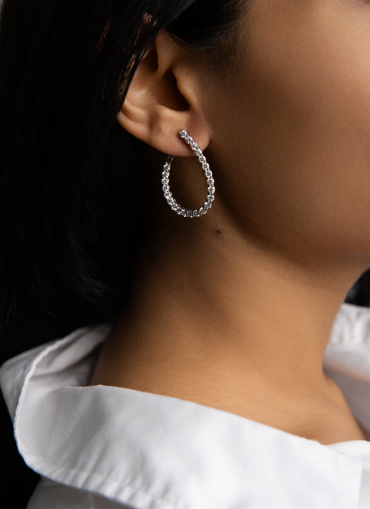 The Eclipse Diamond Hoops - BONDEYE JEWELRY ®