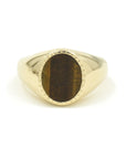 Tiger's Eye Textured Signet Ring Rings - BONDEYE JEWELRY ®