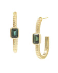 Tourmaline Green Jollie Hoops Earrings - BONDEYE JEWELRY ®