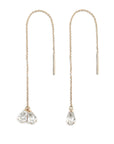 Trois White Topaz Threaders Earrings - BONDEYE JEWELRY ®
