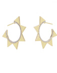 Venus Hoop Earrings with White Diamonds