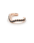 Wave Ear Cuff Black Diamonds Earrings - BONDEYE JEWELRY ®