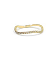 Wave Ring White Diamonds Rings - BONDEYE JEWELRY ®