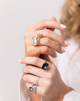 White Topaz Emerald Cut Jollie Ring Rings - BONDEYE JEWELRY ®