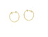 Alex Hoops Large Earrings BONDEYE JEWELRY ® Yellow Gold Pair 