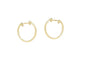 Alex Hoops Large Earrings BONDEYE JEWELRY ® Yellow Gold Pair 