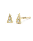 Angled Studs Earrings BONDEYE JEWELRY ® Yellow Gold Single 