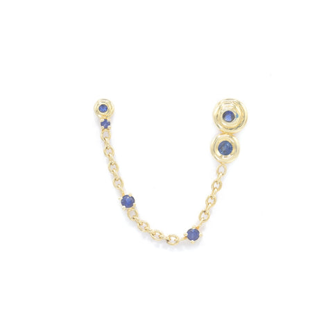 Single Anna Blue Sapphire Stud