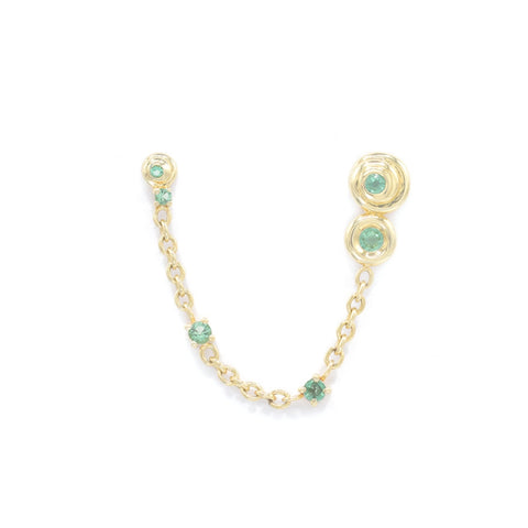 Single Anna Emerald Stud