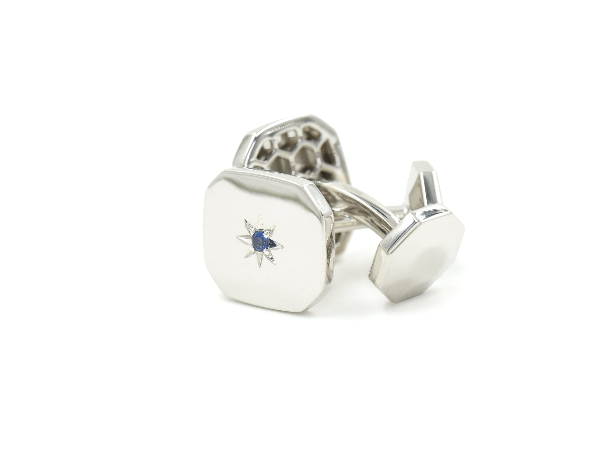 Barri Blue Sapphire Cufflinks Cufflinks BONDEYE JEWELRY ® 