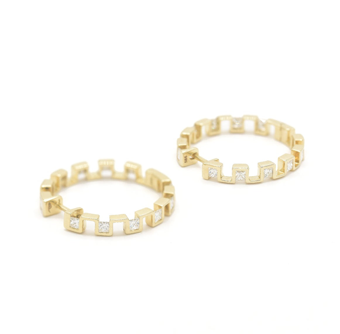 Block by Block Hoops - BONDEYE JEWELRY ®