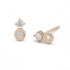 Bubble Studs Earrings BONDEYE JEWELRY ® Rose Gold Single 