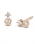 Bubble Studs Earrings BONDEYE JEWELRY ® Rose Gold Single 