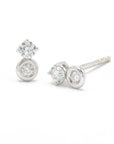 Bubble Studs Earrings BONDEYE JEWELRY ® White Gold Single 