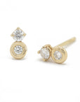 Bubble Studs Earrings BONDEYE JEWELRY ® Yellow Gold Single 