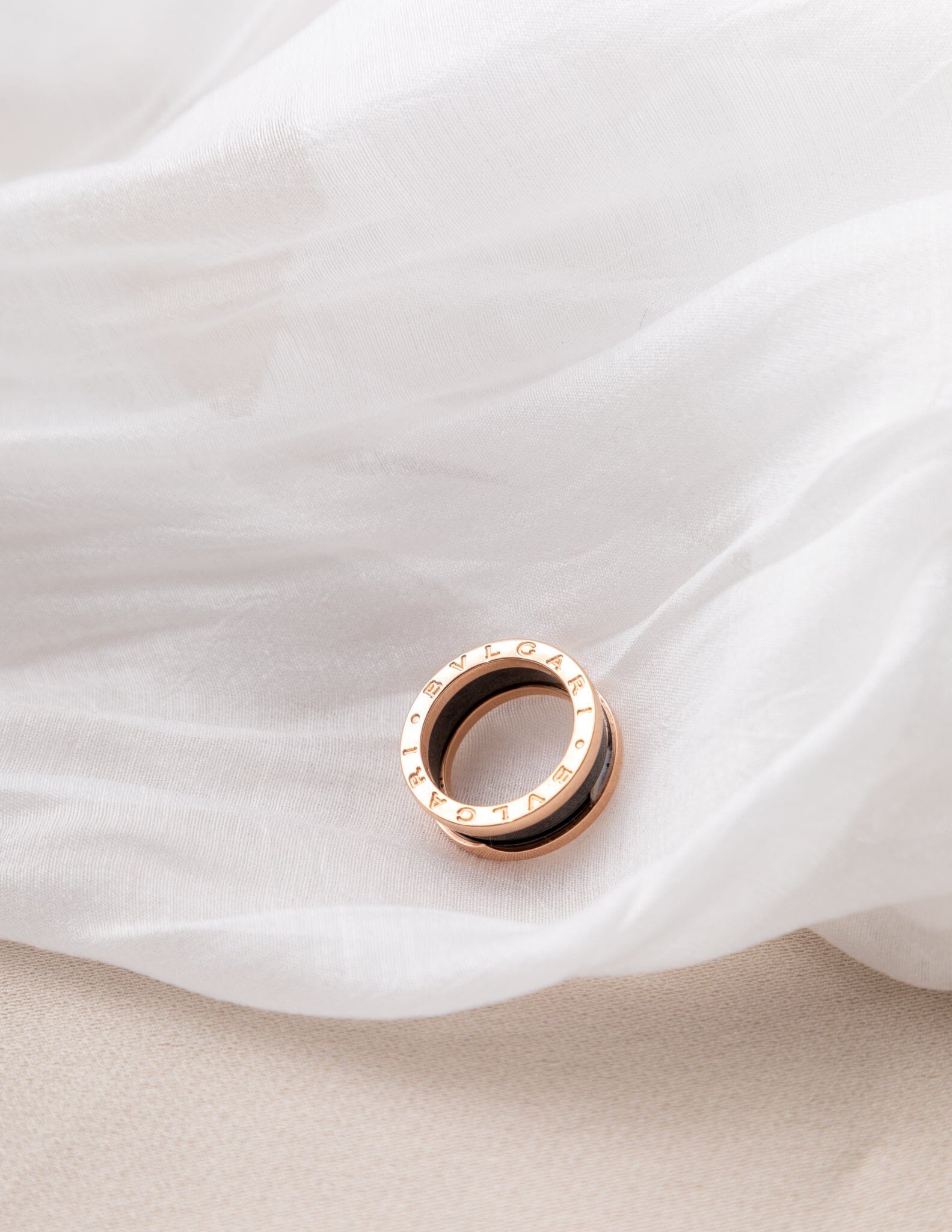 BVLGARI Black Signature Ceramic Ring BONDEYE JEWELRY ® 