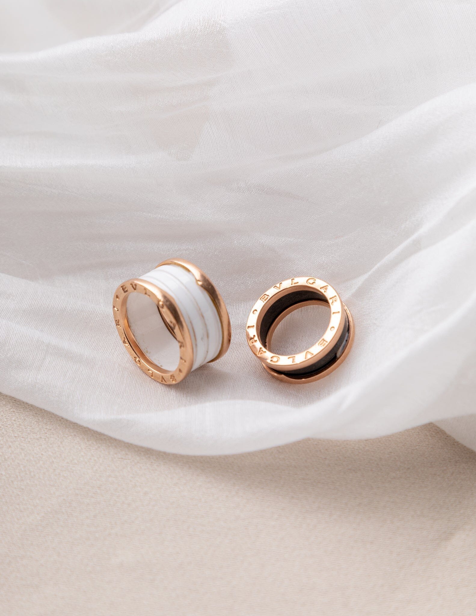 BVLGARI White Signature Ceramic Ring Rings BONDEYE JEWELRY ® 