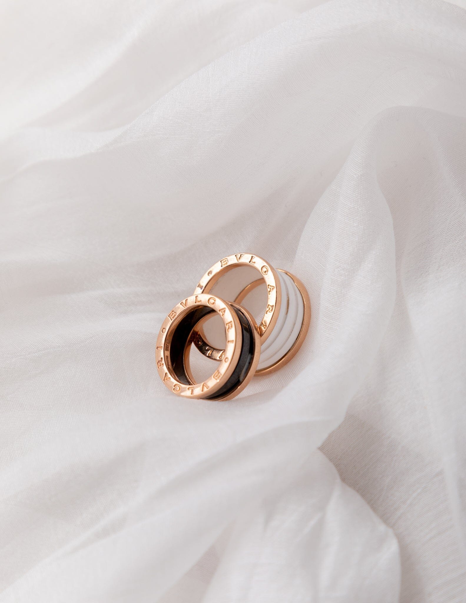 BVLGARI White Signature Ceramic Ring Rings BONDEYE JEWELRY ® 