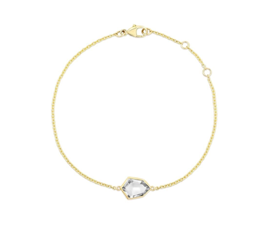 Calming Clear Shield Bracelet Bracelets BONDEYE JEWELRY ® Yellow Gold 