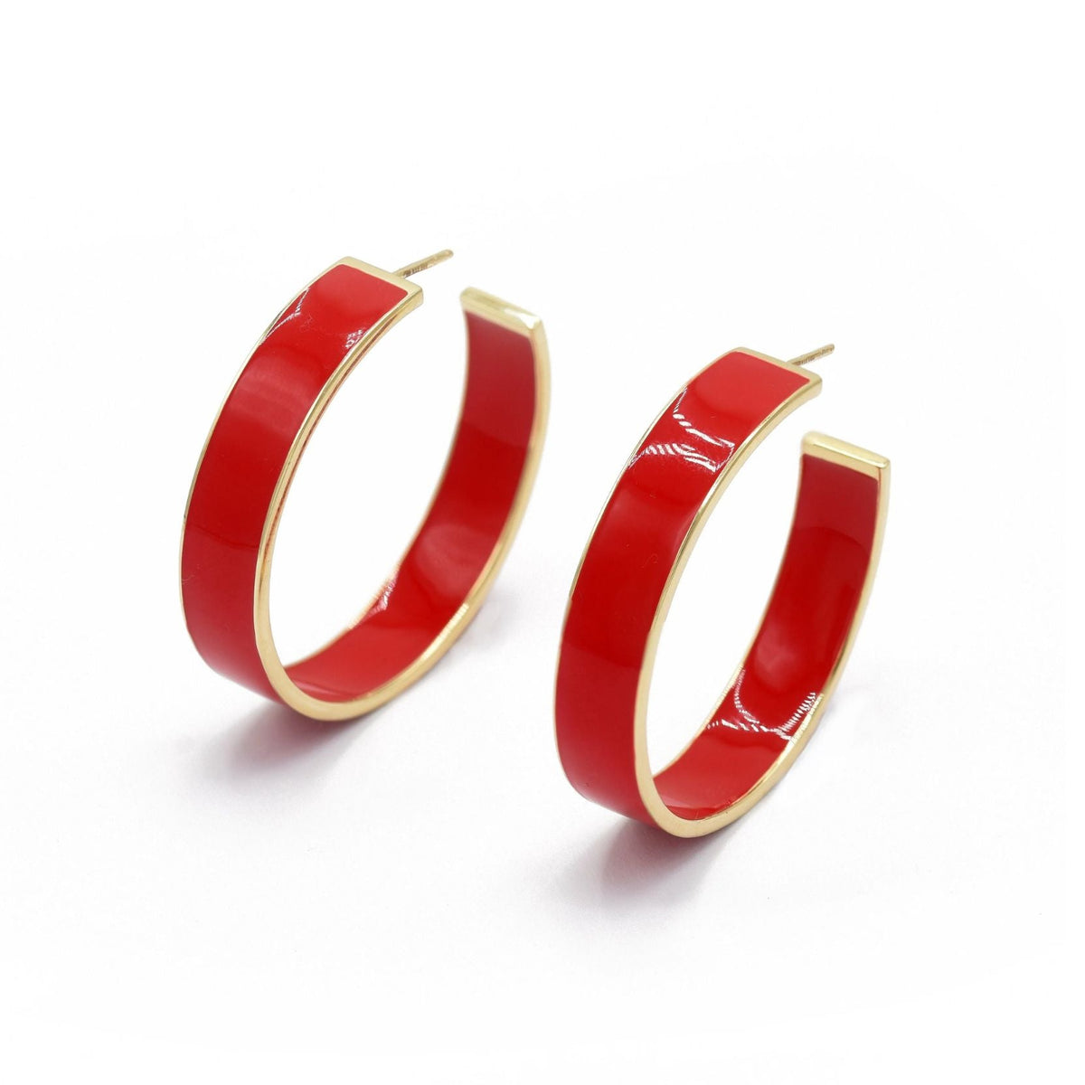 Chrissy Enamel Hoops - BONDEYE JEWELRY ®