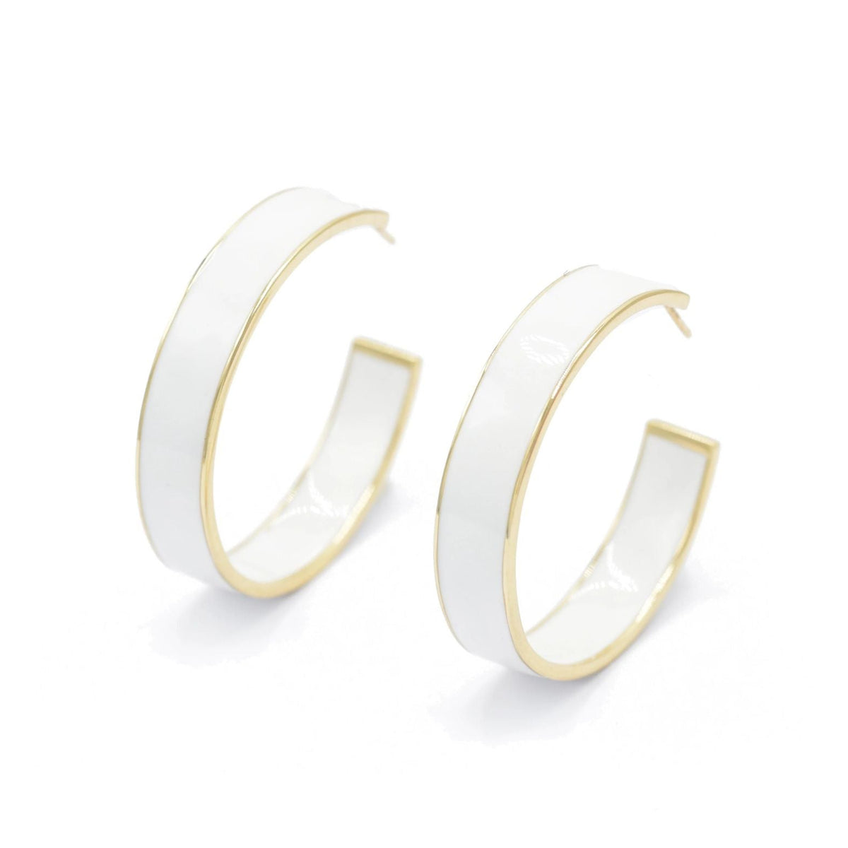 Chrissy Enamel Hoops - BONDEYE JEWELRY ®