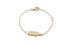 Custom Name plates Bracelets BONDEYE JEWELRY ® Yellow Gold April - White Diamond YG - 4IN