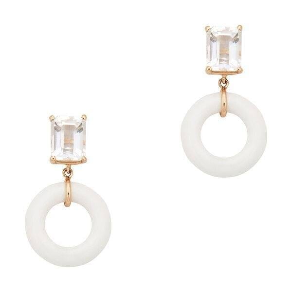 Emerald Cut Powdered Munchkin Drop Earrings Earrings BONDEYE JEWELRY ® Pair 