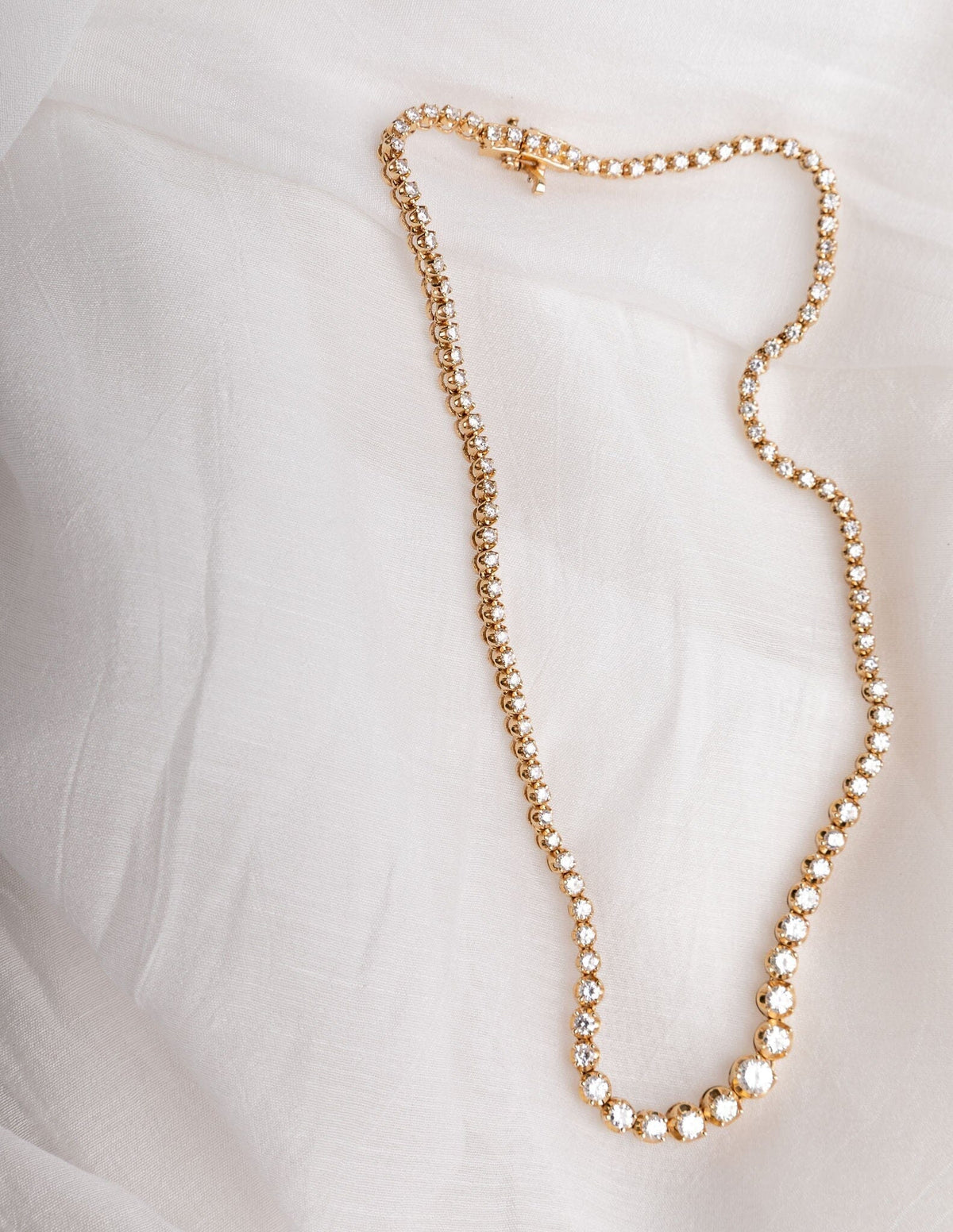 Gatsby Rose Cut Antique Tennis Necklace BONDEYE JEWELRY ® 