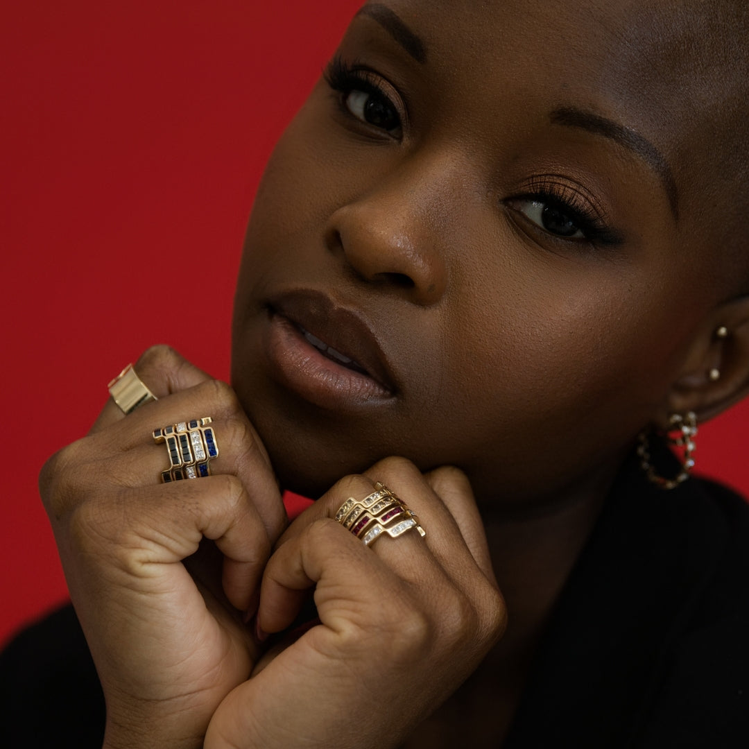 Hand in Hand Ring when worn Bondeye Jewelry