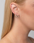 Huggie Hinged Wave Hoop Earrings BONDEYE JEWELRY ® 