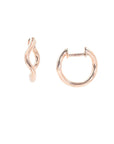 Huggie Hinged Wave Hoop Earrings BONDEYE JEWELRY ® Rose Gold 