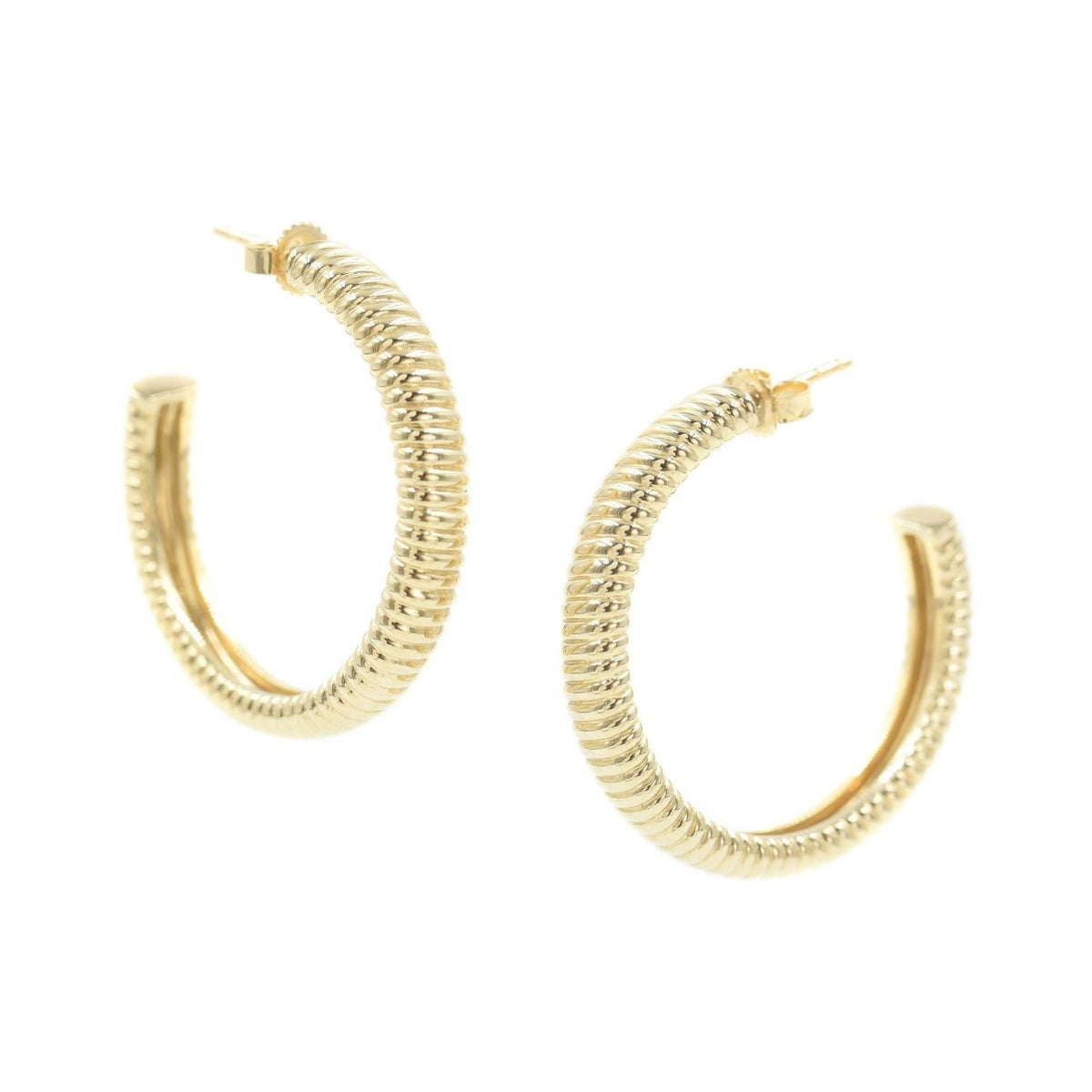 Jules Textured Hoops - BONDEYE JEWELRY ®