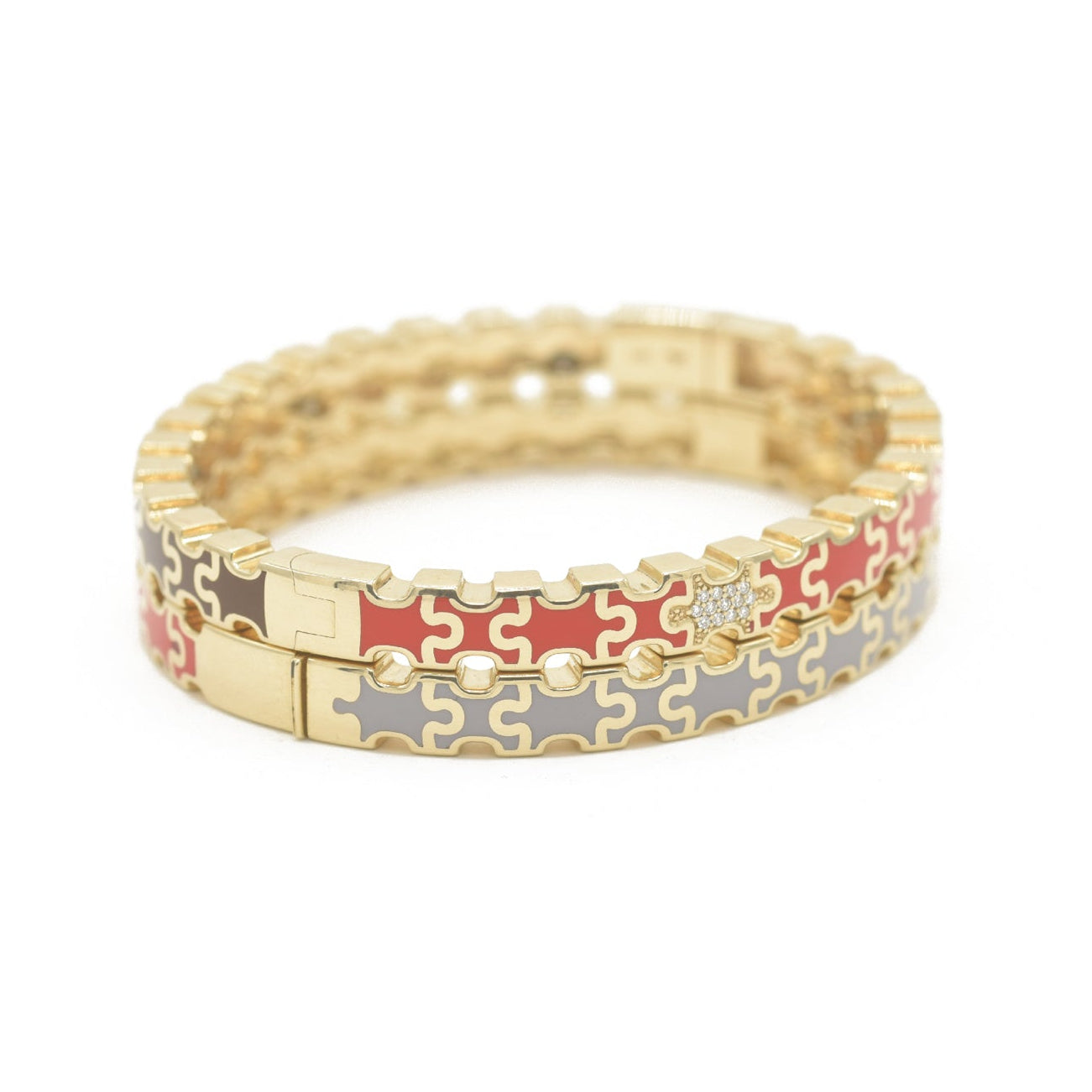 Linked in Love Red &amp; Grey Bracelet - BONDEYE JEWELRY ®