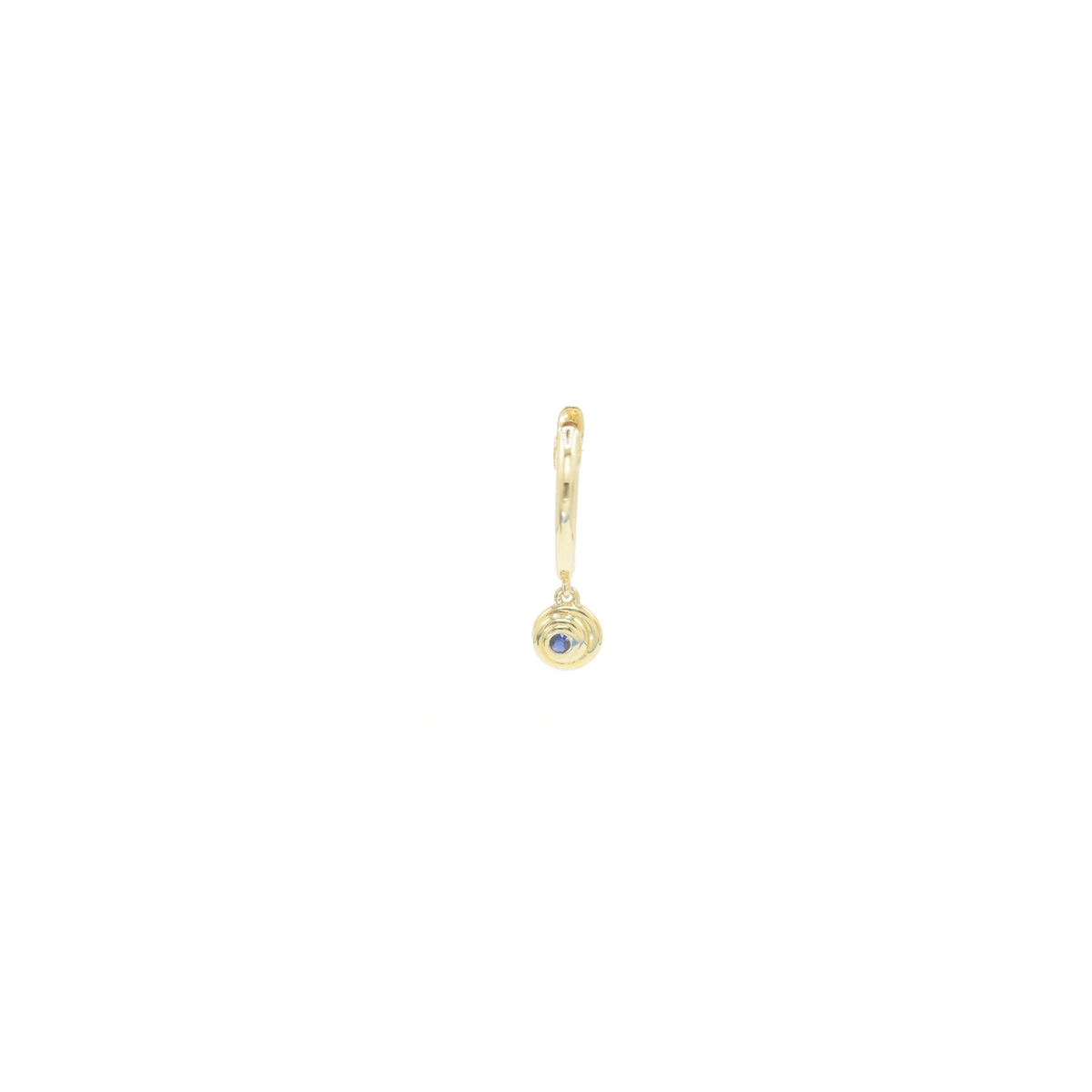 Single Lucy Blue Sapphire Hoop - BONDEYE JEWELRY ®