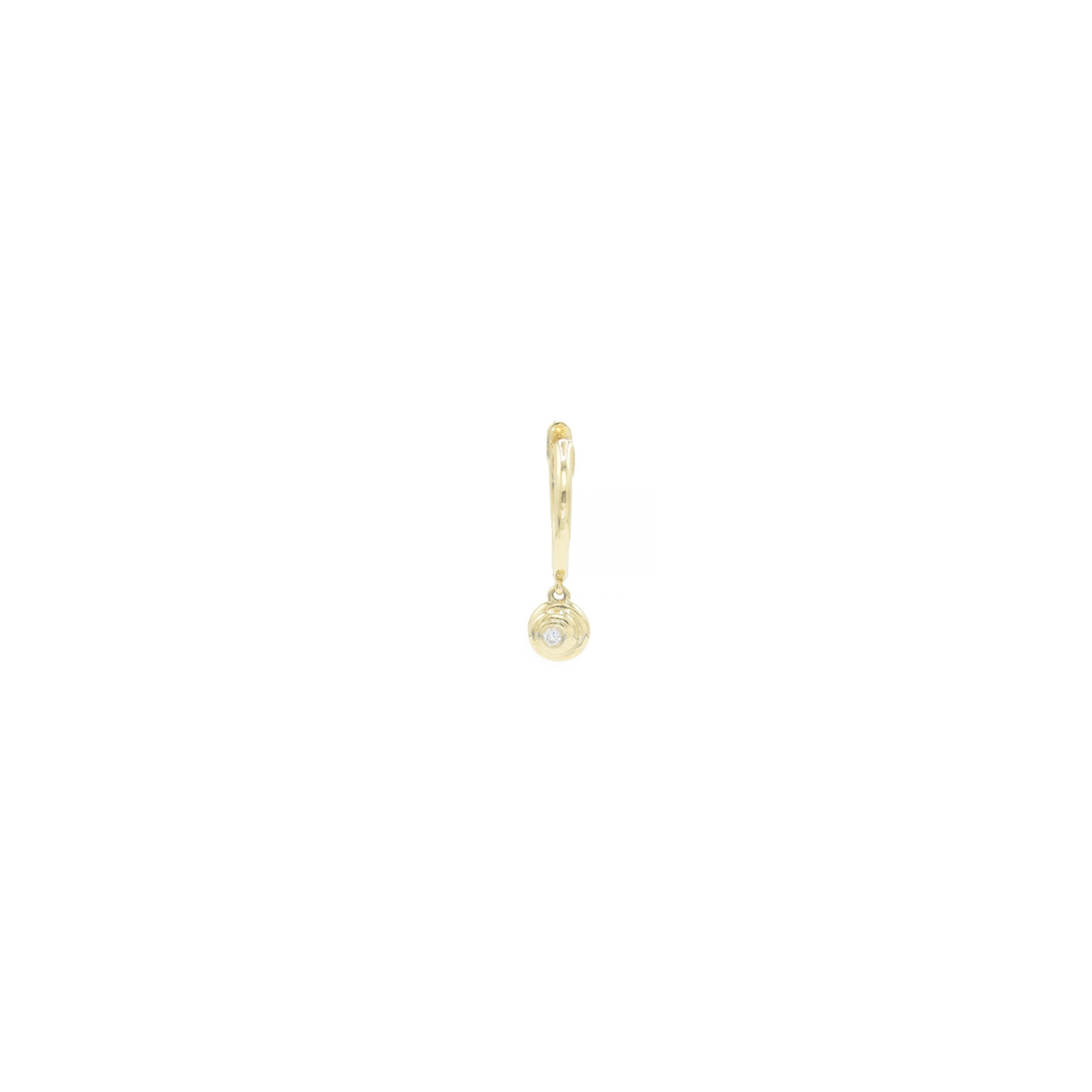 Single Lucy Diamond Huggie - BONDEYE JEWELRY ®